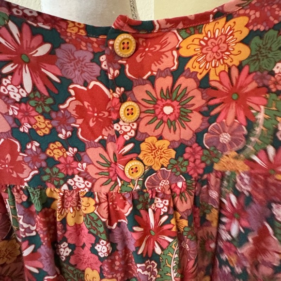 Matilda Jane Freshly Baked Pies Floral Tunic Top Blouse Size 8 - Picture 5 of 5